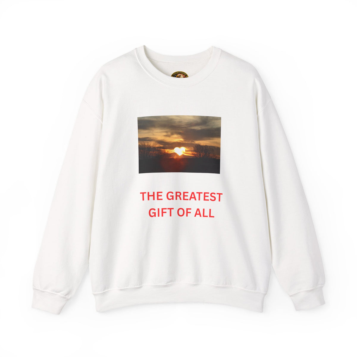 Sunset Heart Long Sleeve Crewneck | The Greatest Gift of All