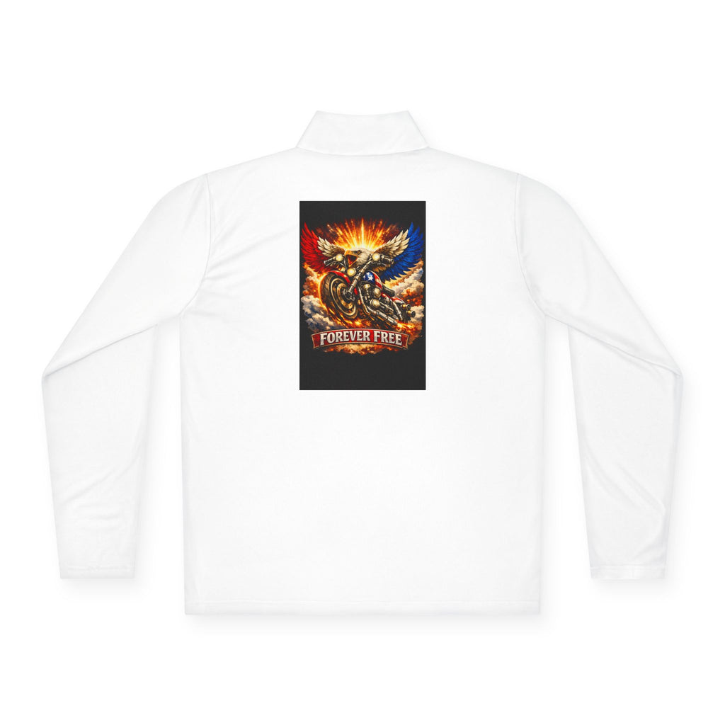 CULUSA Eagle Patch Quarter-Zip - lifestyle wear patriotic biker style