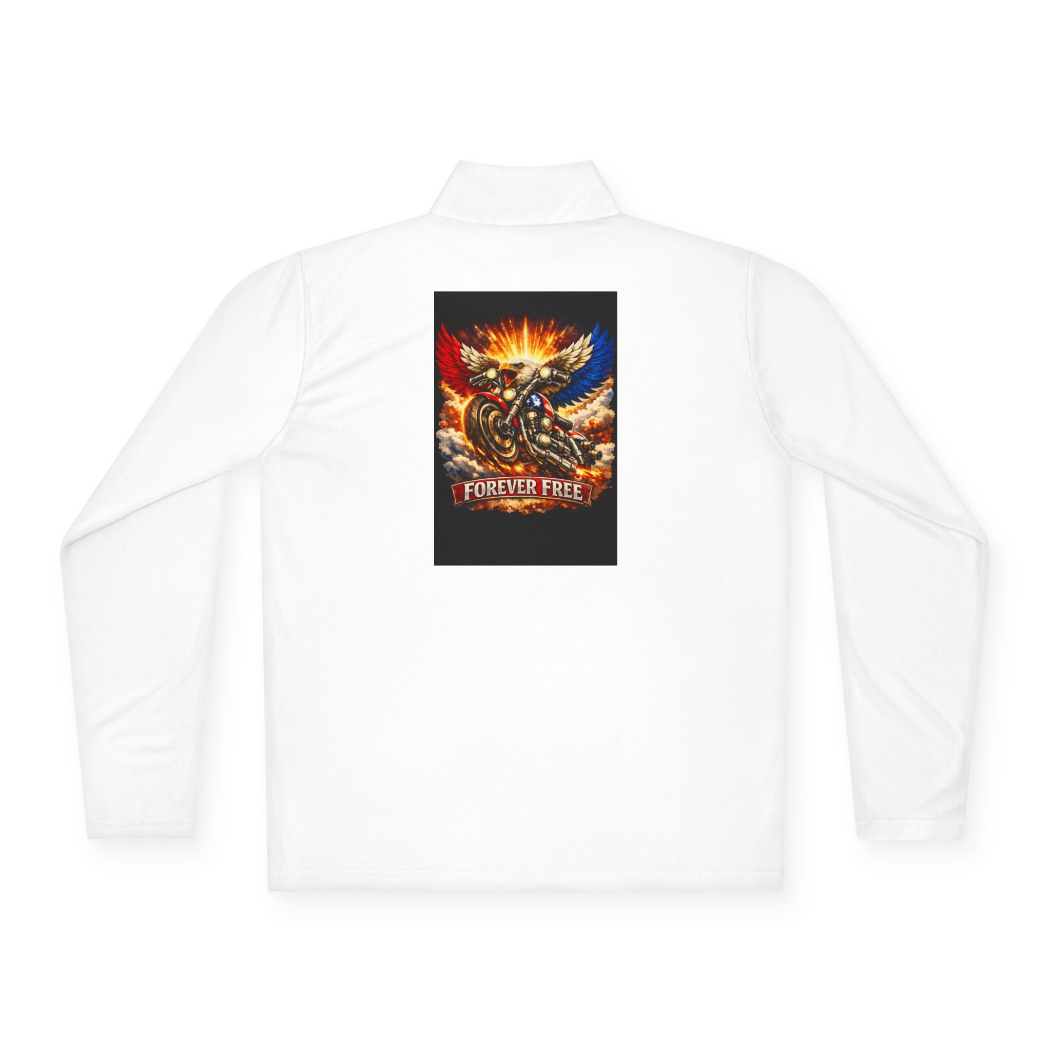 CULUSA Eagle Patch Quarter-Zip - lifestyle wear patriotic biker style