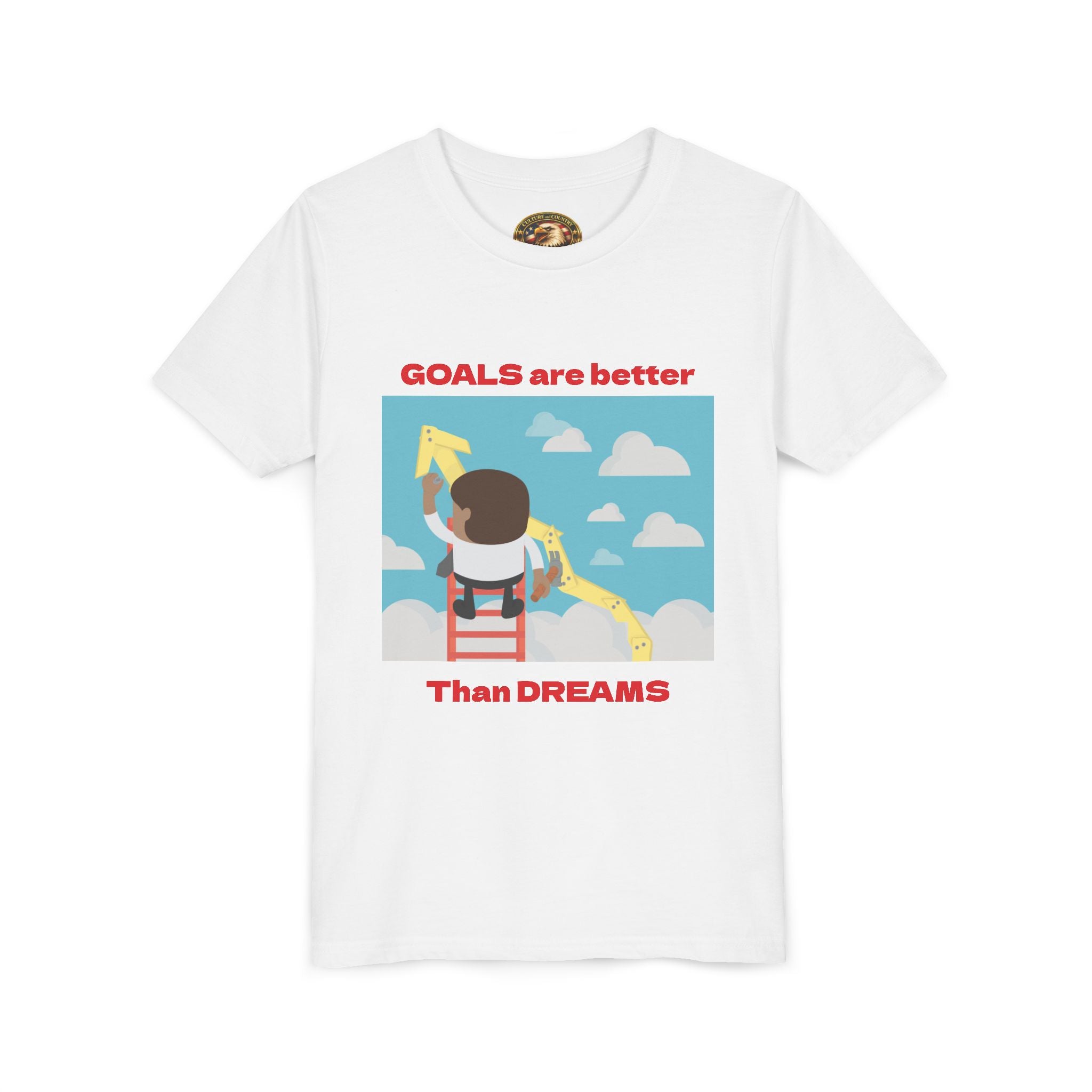 Goals Are Better Than Dreams Youth T-Shirt | Motivational Kids Tee 