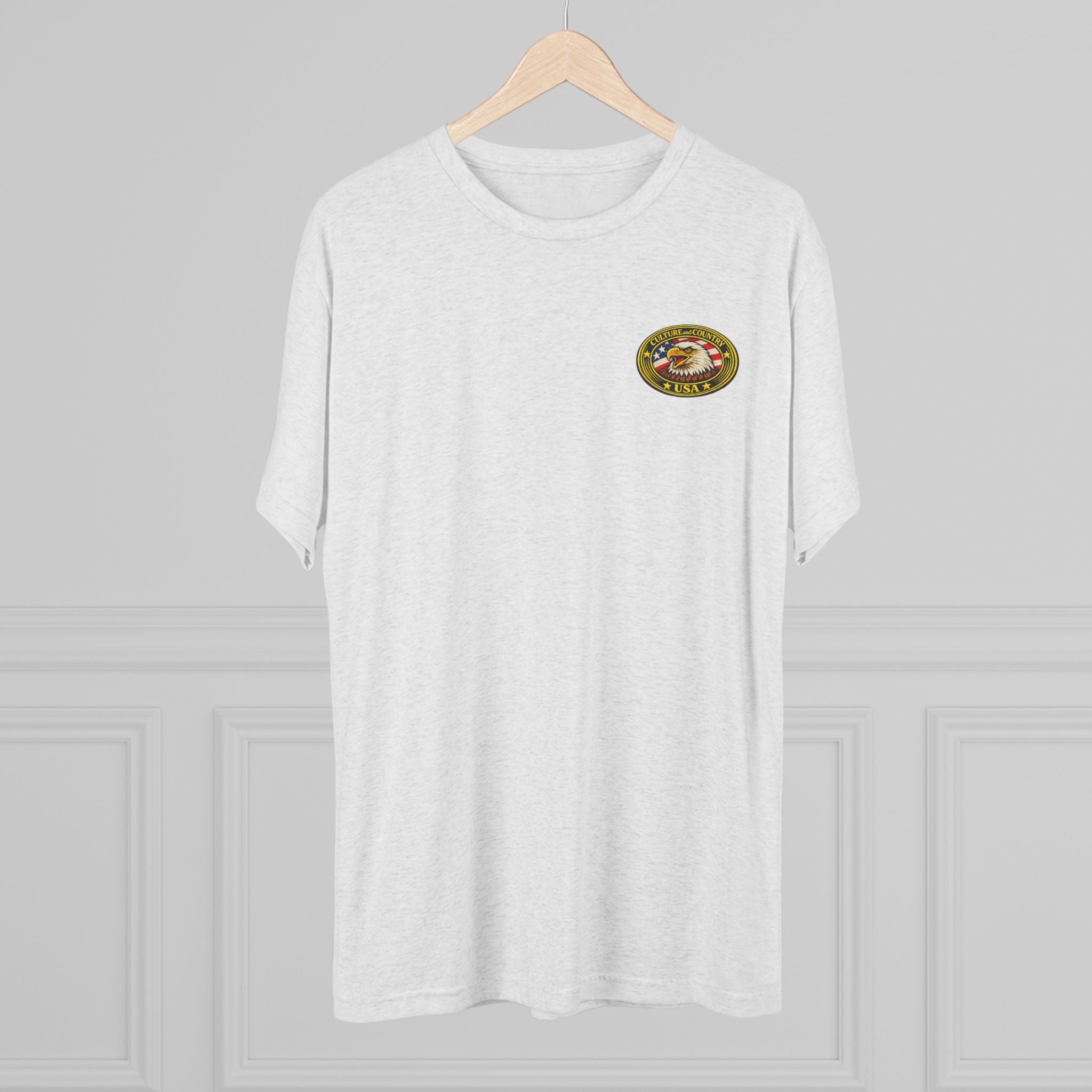 CULUSA Patriotic Eagle USA Flag T-Shirt | Eagle on Back 