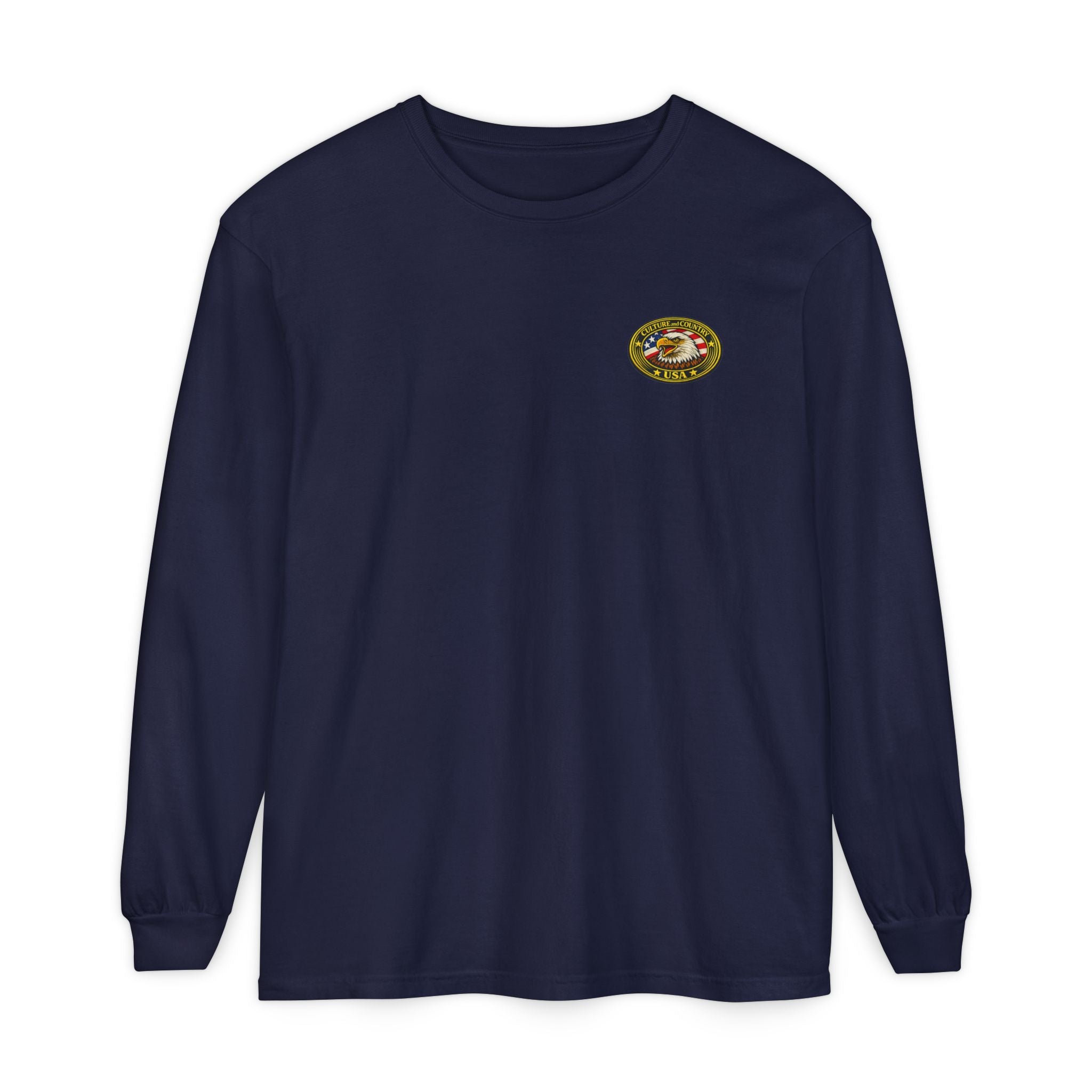 CULUSA Eagle Long Sleeve - front CULUSA logo chest detail view