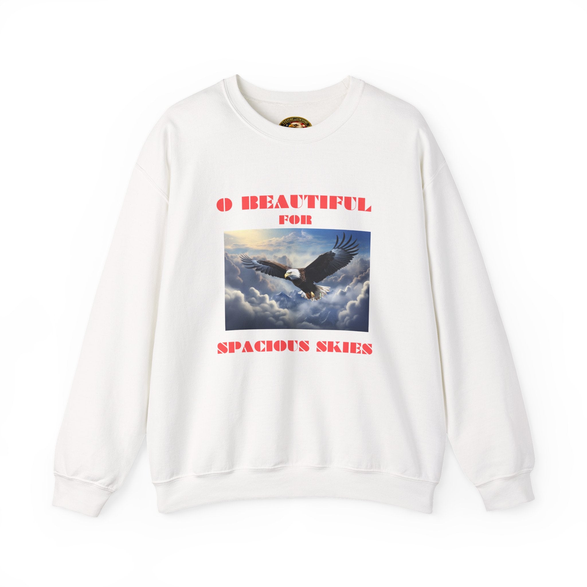 Eagle in Flight Long Sleeve Shirt | O Beautiful for Spacious Skies Patriotic 