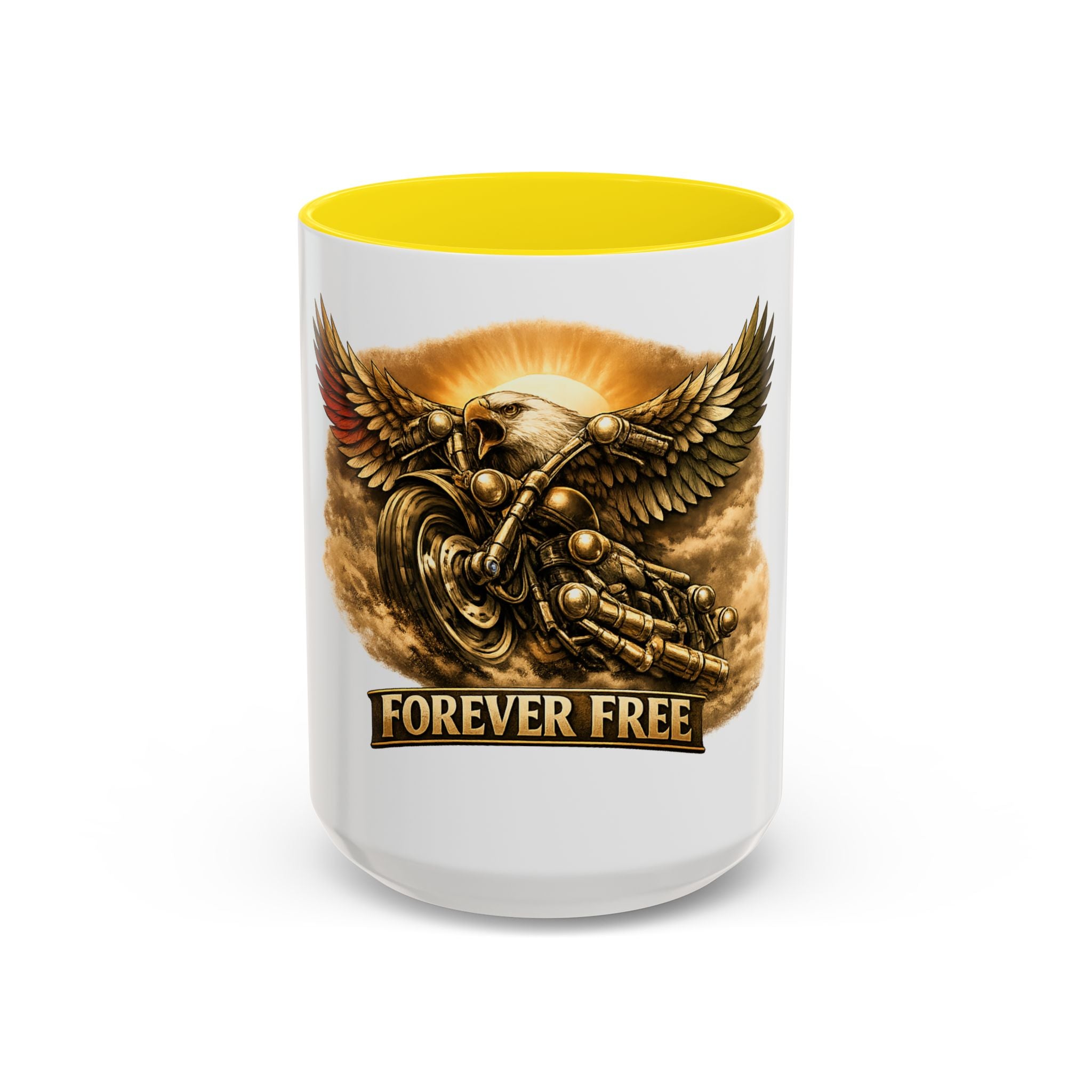Forever Free Eagle Mug - pink handle accent colorway