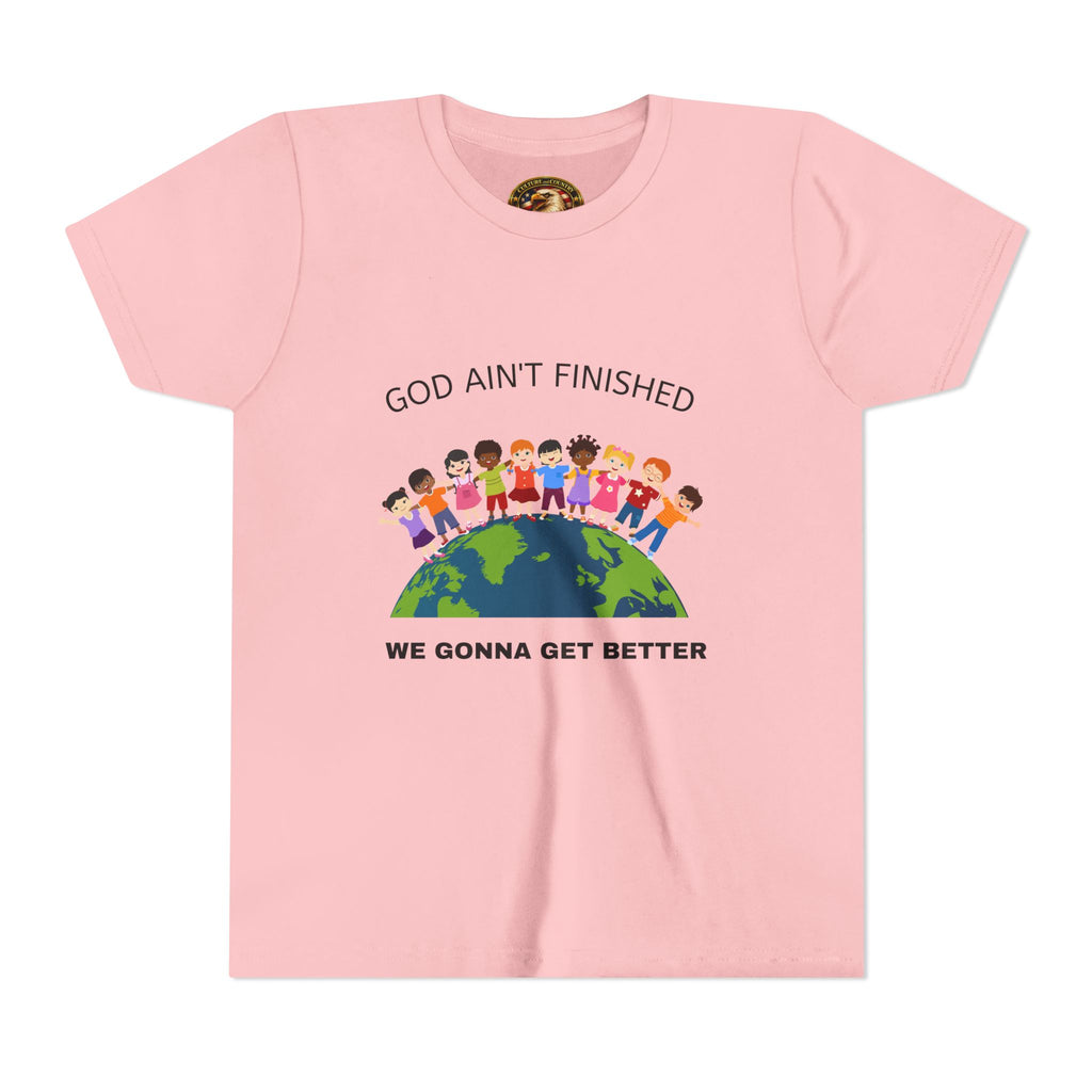 Diverse Kids on Earth Youth T-Shirt - diverse kids graphic detail close-up