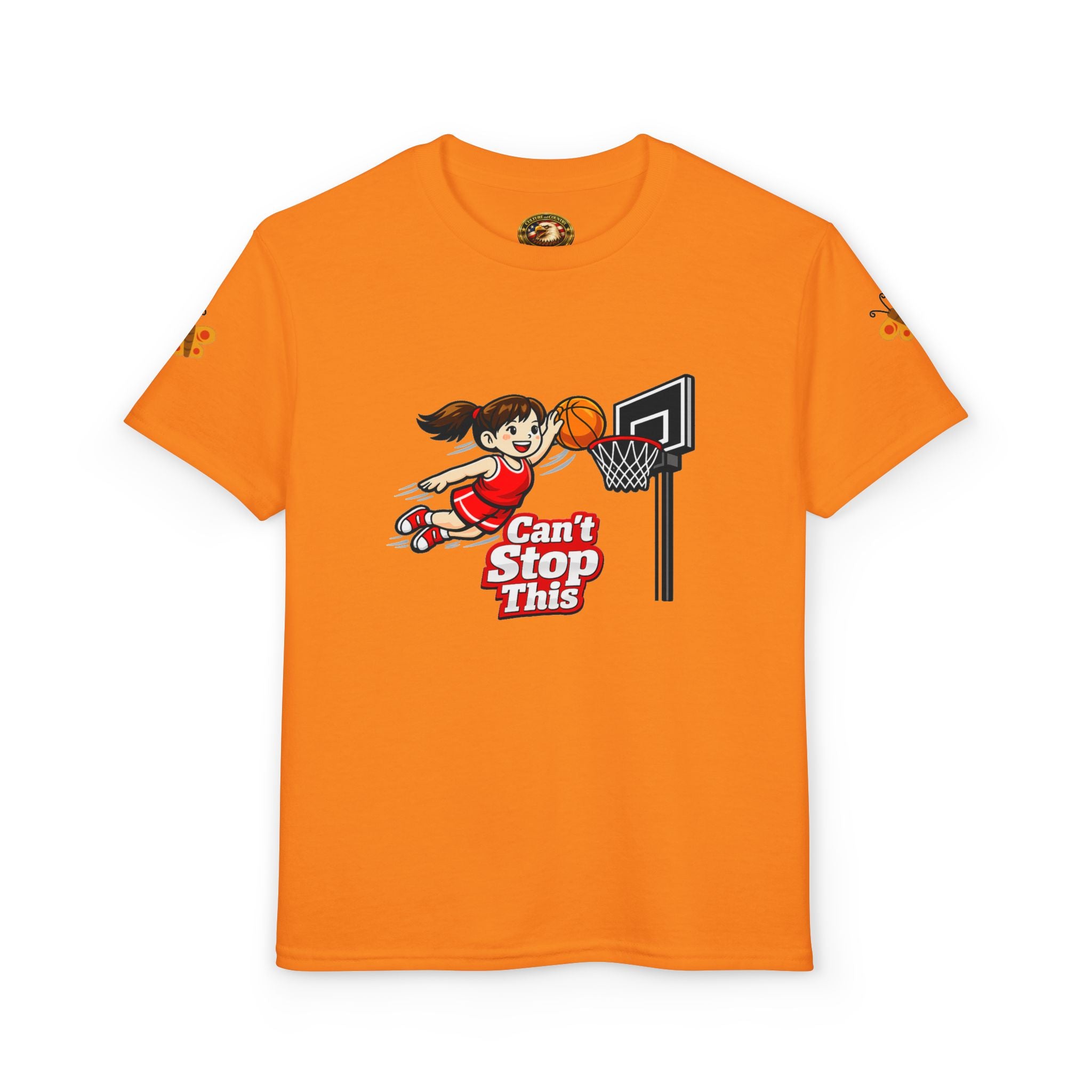 Can't Stop This Girl Youth T-Shirt - black colorway front view