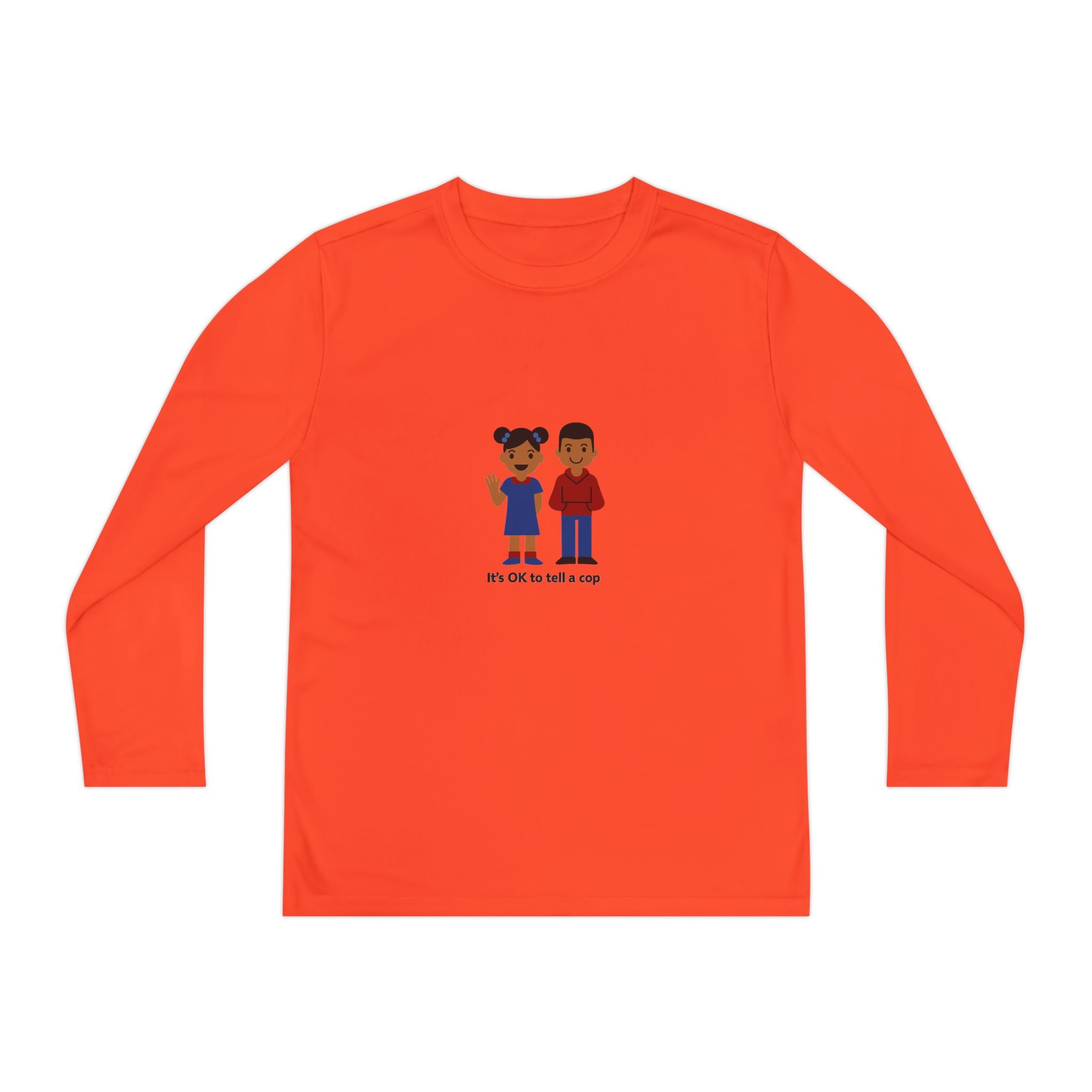 OK To Tell A Cop Youth Long Sleeve - back design detail view