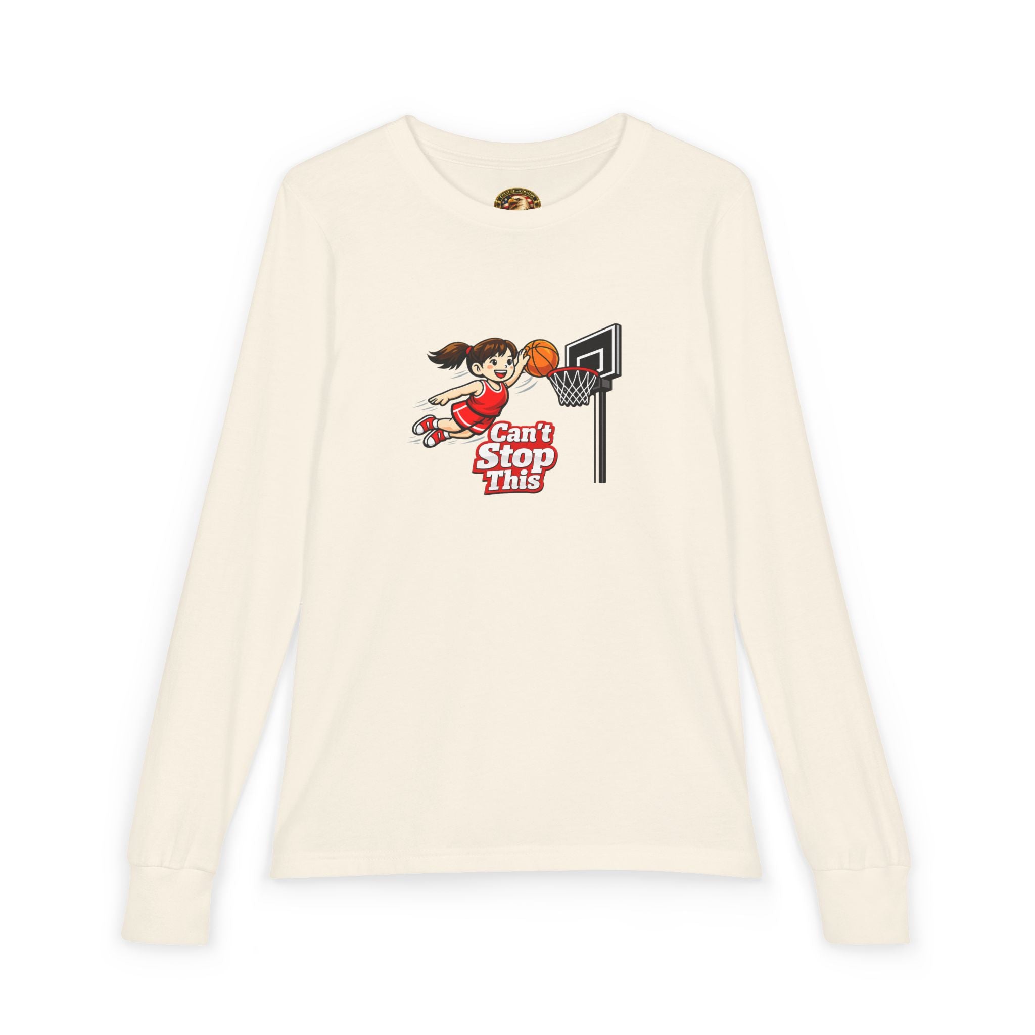 Can't Stop This Girl Long Sleeve - black colorway front view
