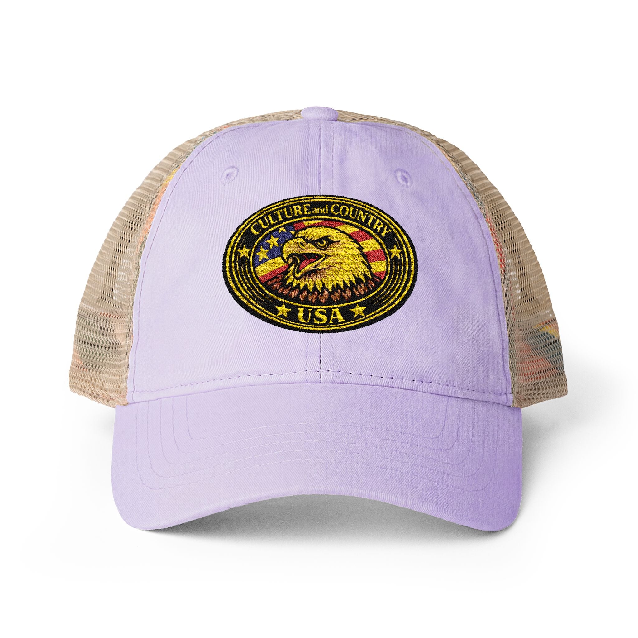 CULUSA Women's Mesh-Back Cap - white colorway front view