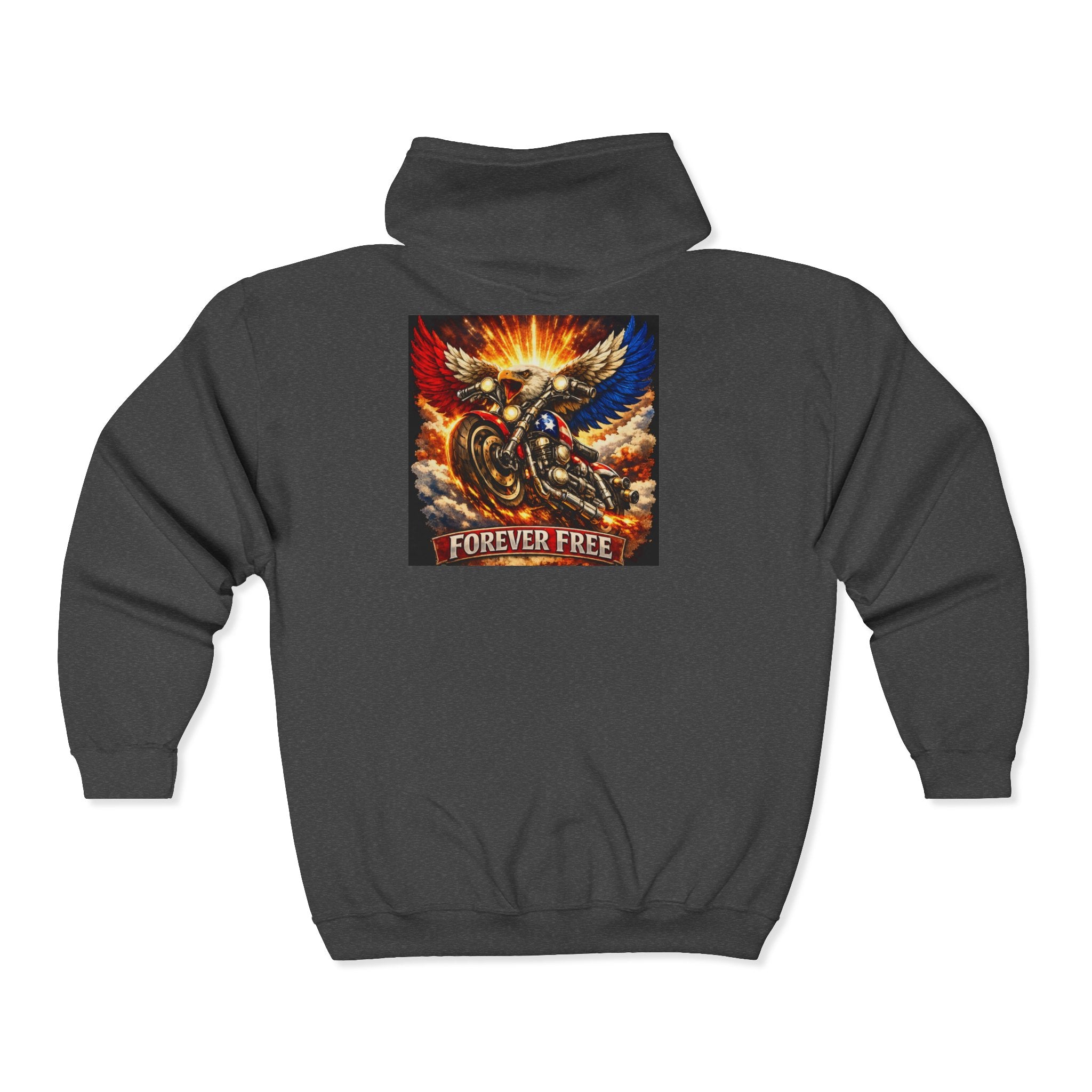 Forever Free Eagle Zip Hoodie - lifestyle wear biker style
