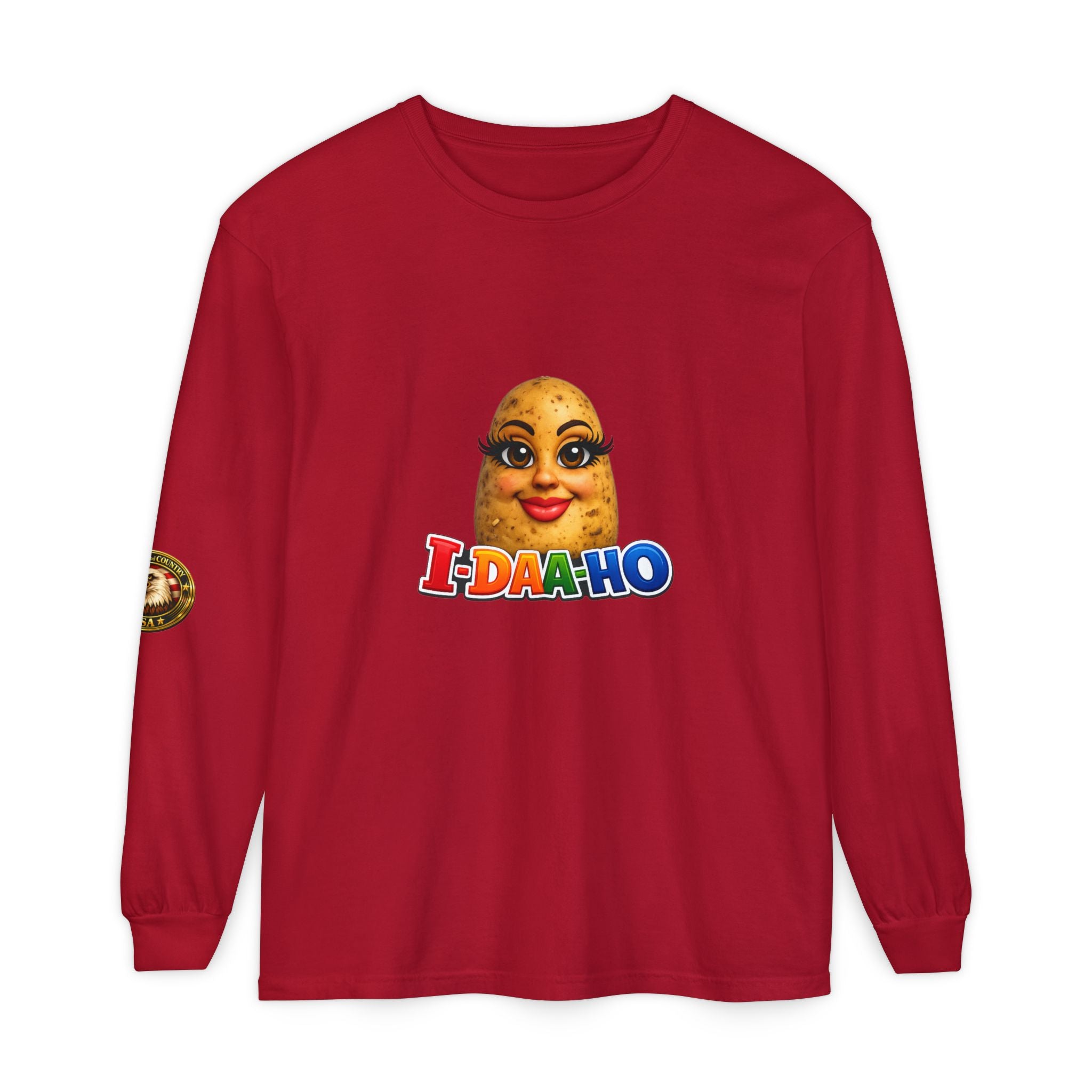 I-DAA-HO Potato Long Sleeve - navy colorway front view