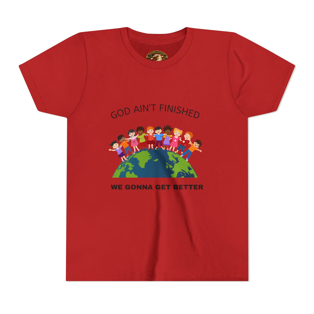 Diverse Kids on Earth Youth T-Shirt - black colorway front view
