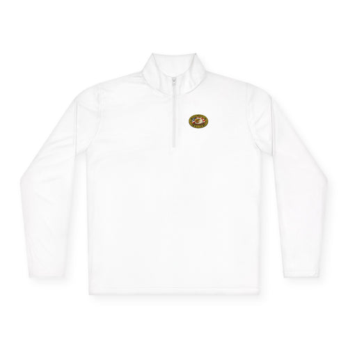 CULUSA Eagle Patch Quarter-Zip Pullover | Forever Free Graphic on Back 