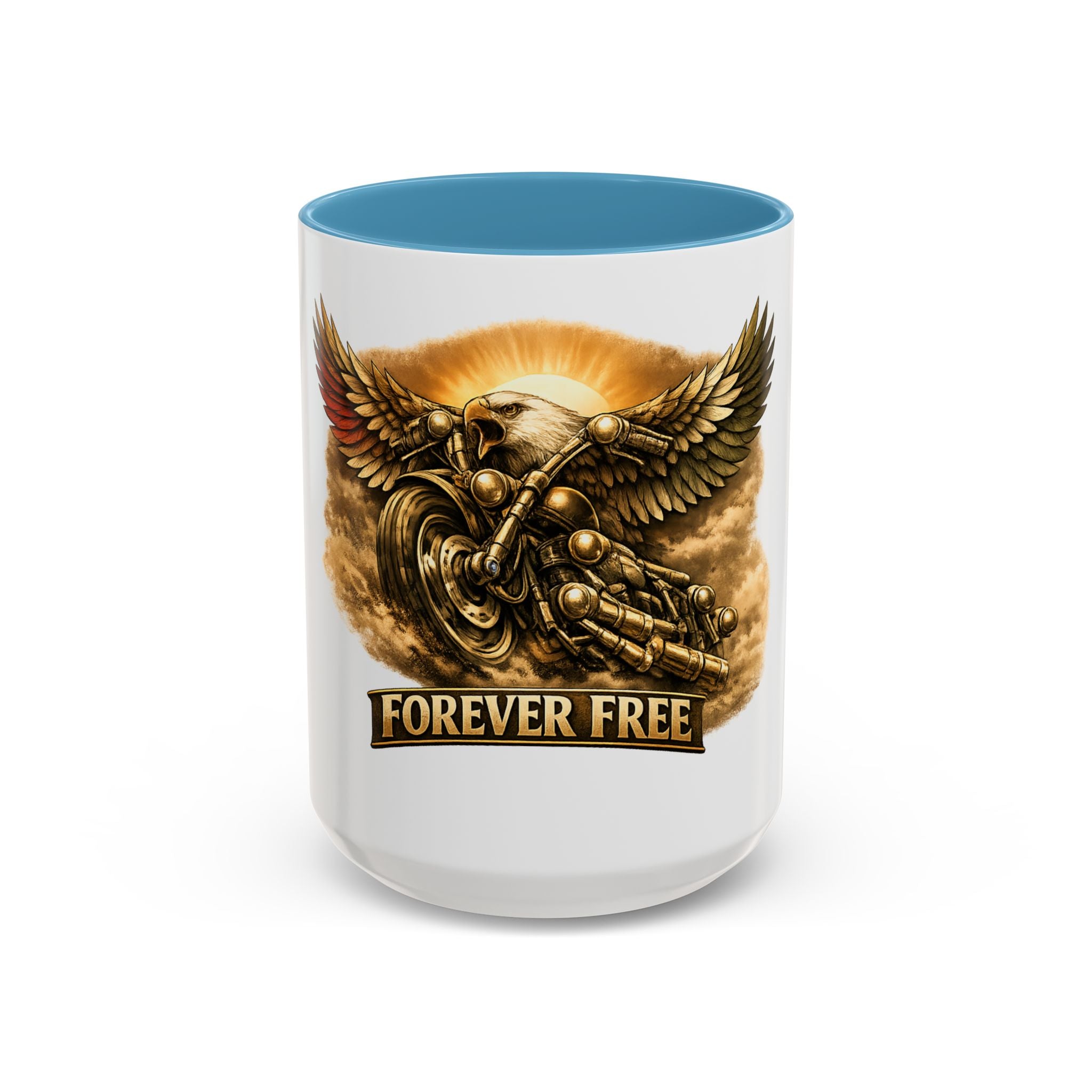 Forever Free Eagle Mug - gold handle accent colorway