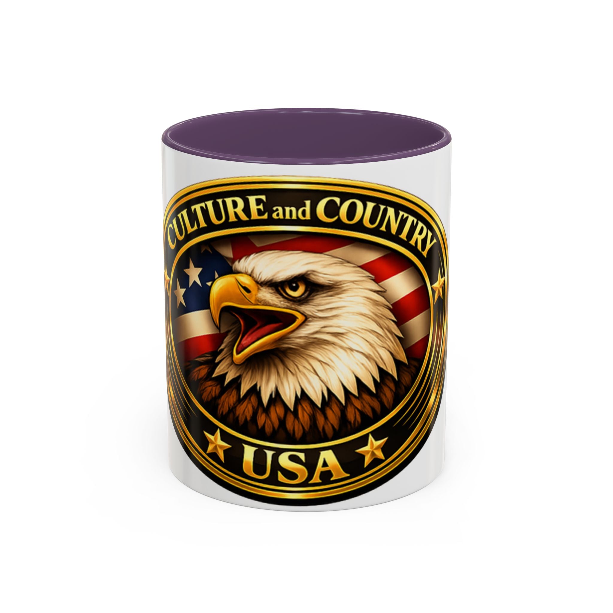 CULUSA Eagle Mug - American flag design detail