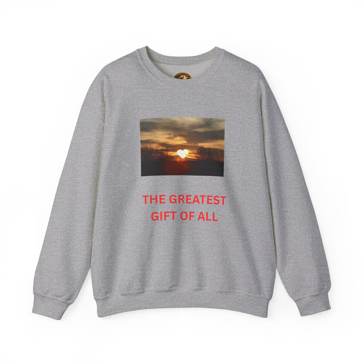 Sunset Heart Long Sleeve Crewneck | The Greatest Gift of All