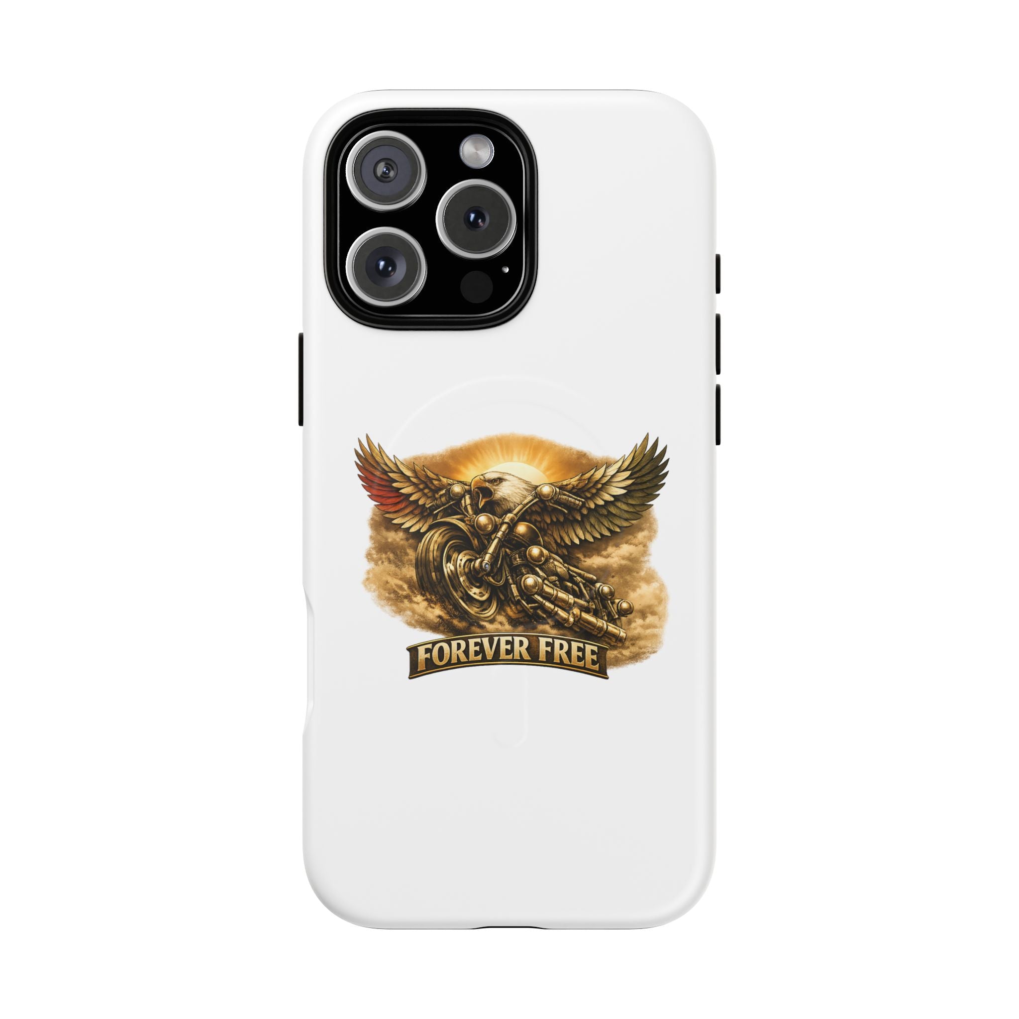 Forever Free Eagle Phone Case - side profile magnetic closure view