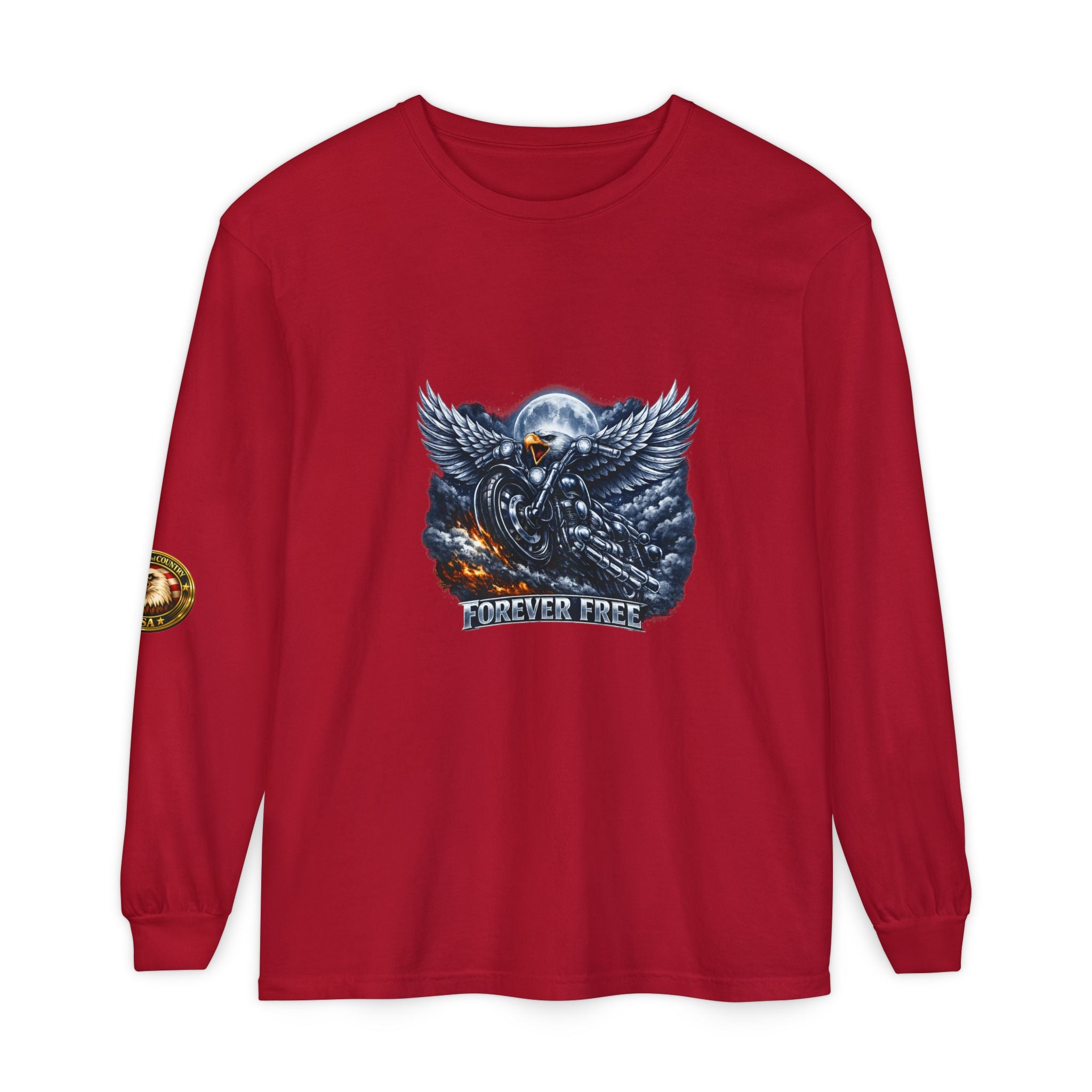 Forever Free Eagle Long Sleeve - sleeve and cuff detail close-up