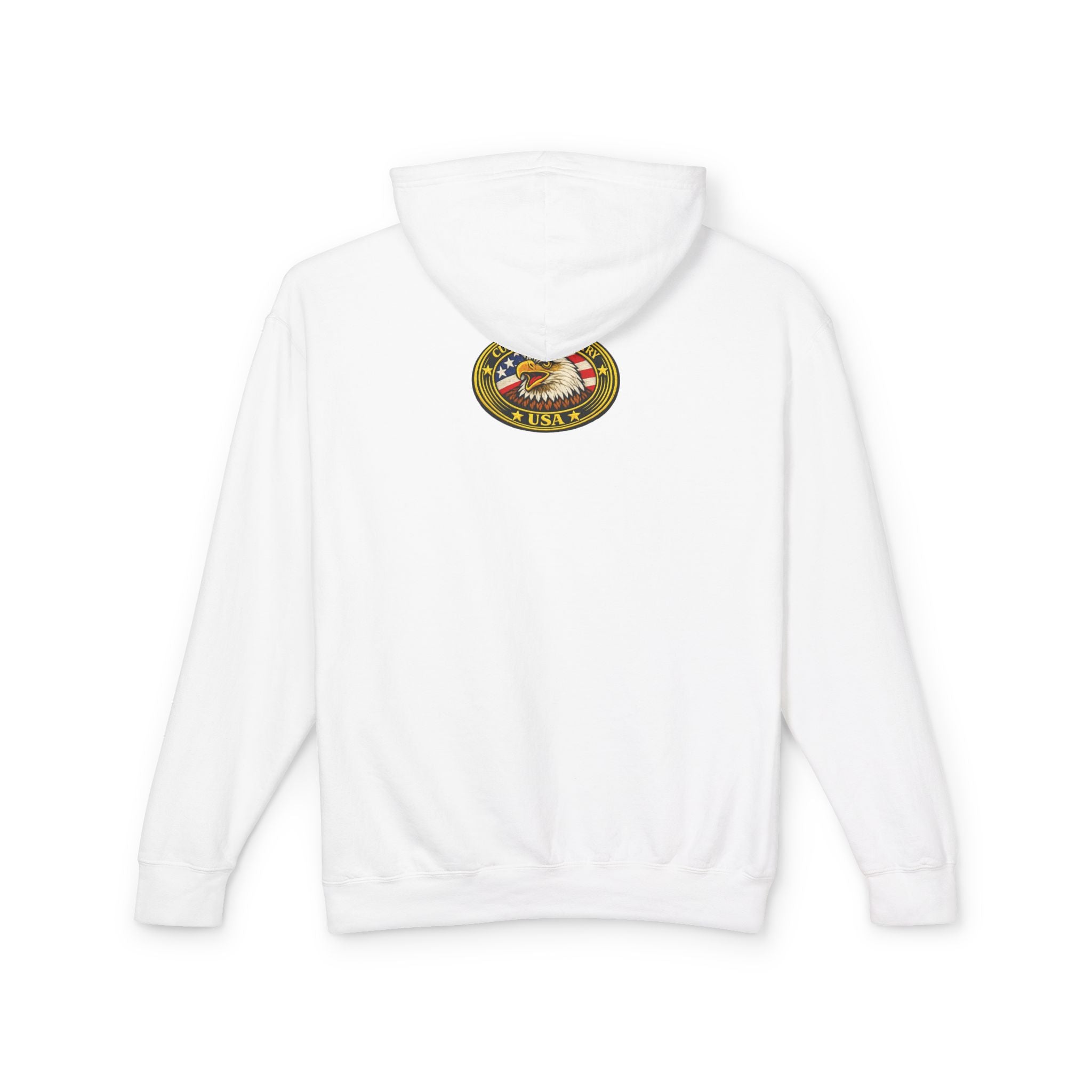 Love America or GTFO Eagle Hoodie - navy colorway front view