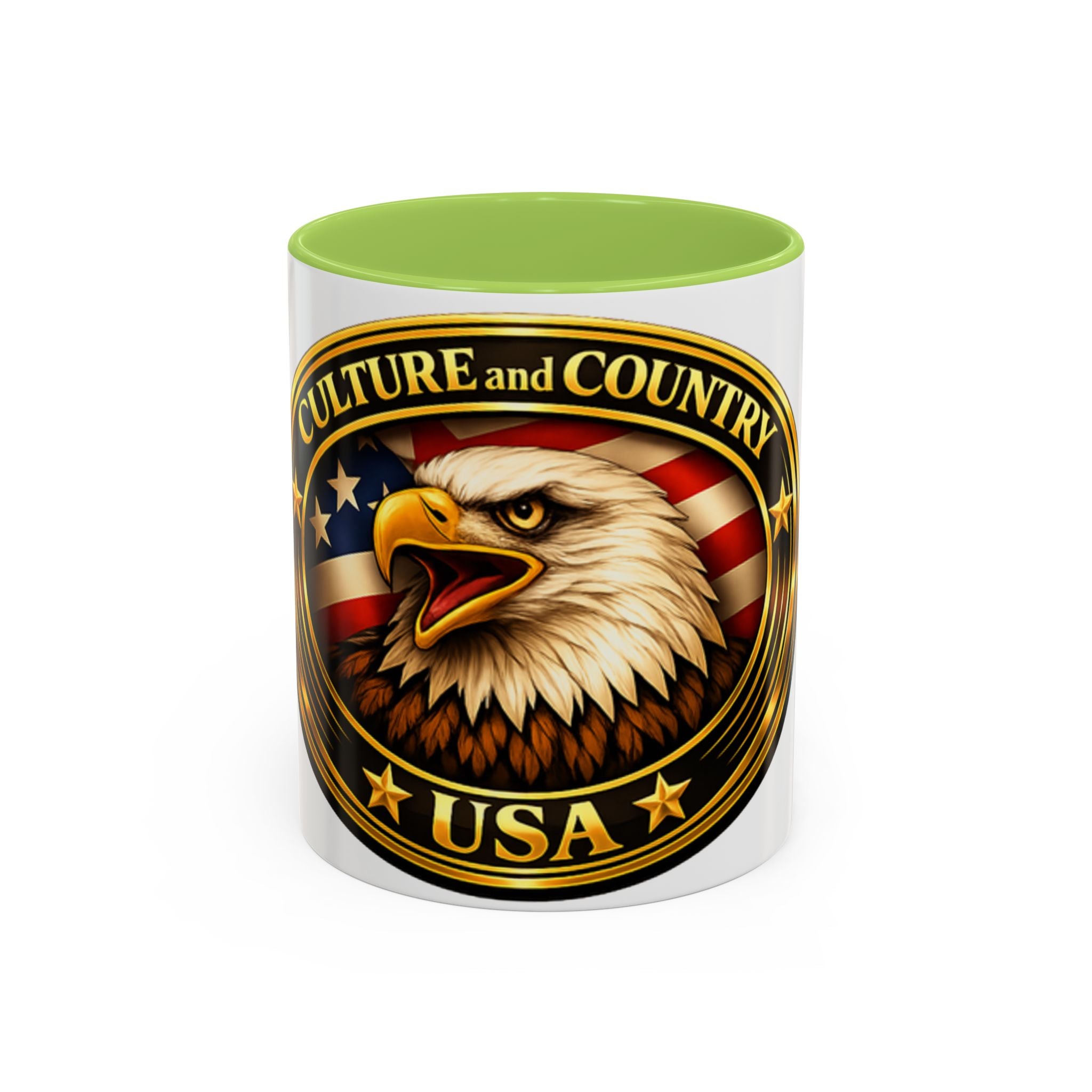 CULUSA Patriotic Mug - eagle graphic close-up