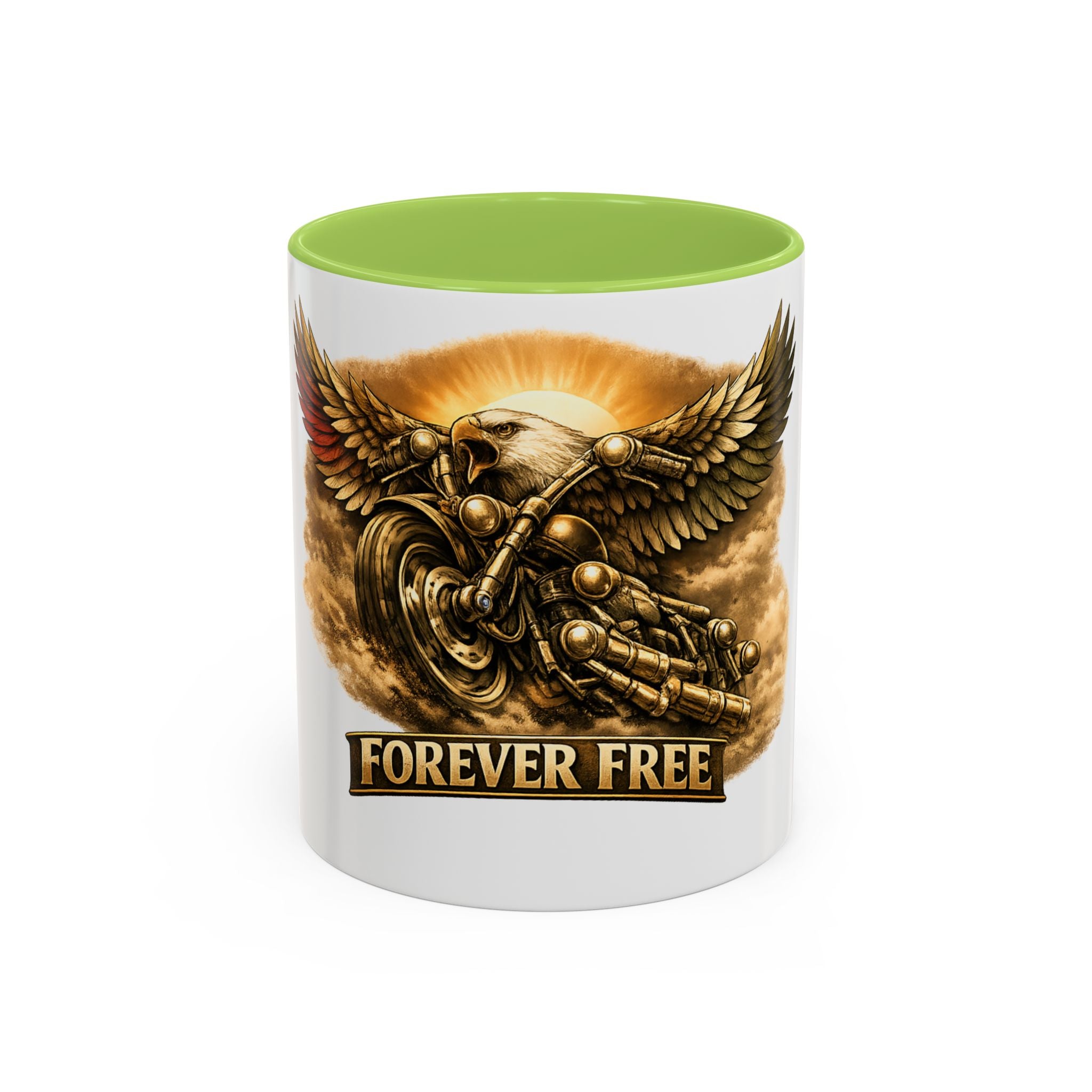 Forever Free Eagle Mug - eagle graphic close-up detail