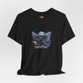 Forever Free Eagle Blue Silver T-Shirt - front patriotic blue silver eagle  graphic