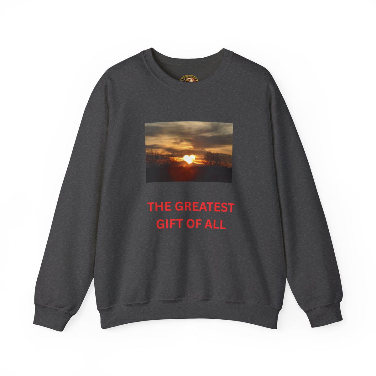 Sunset Heart Long Sleeve Crewneck | The Greatest Gift of All