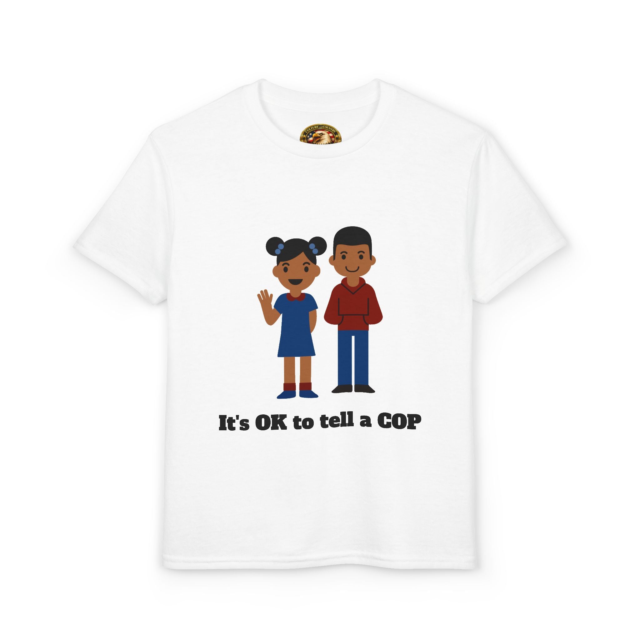 OK to Tell a Cop Youth T-Shirt | Police Friendly Kids T-Shirt