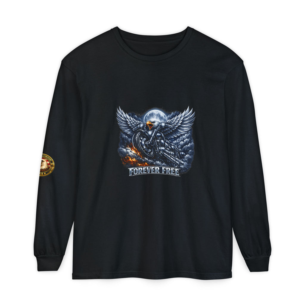 Forever Free Eagle Long Sleeve - blue silver colorway front view