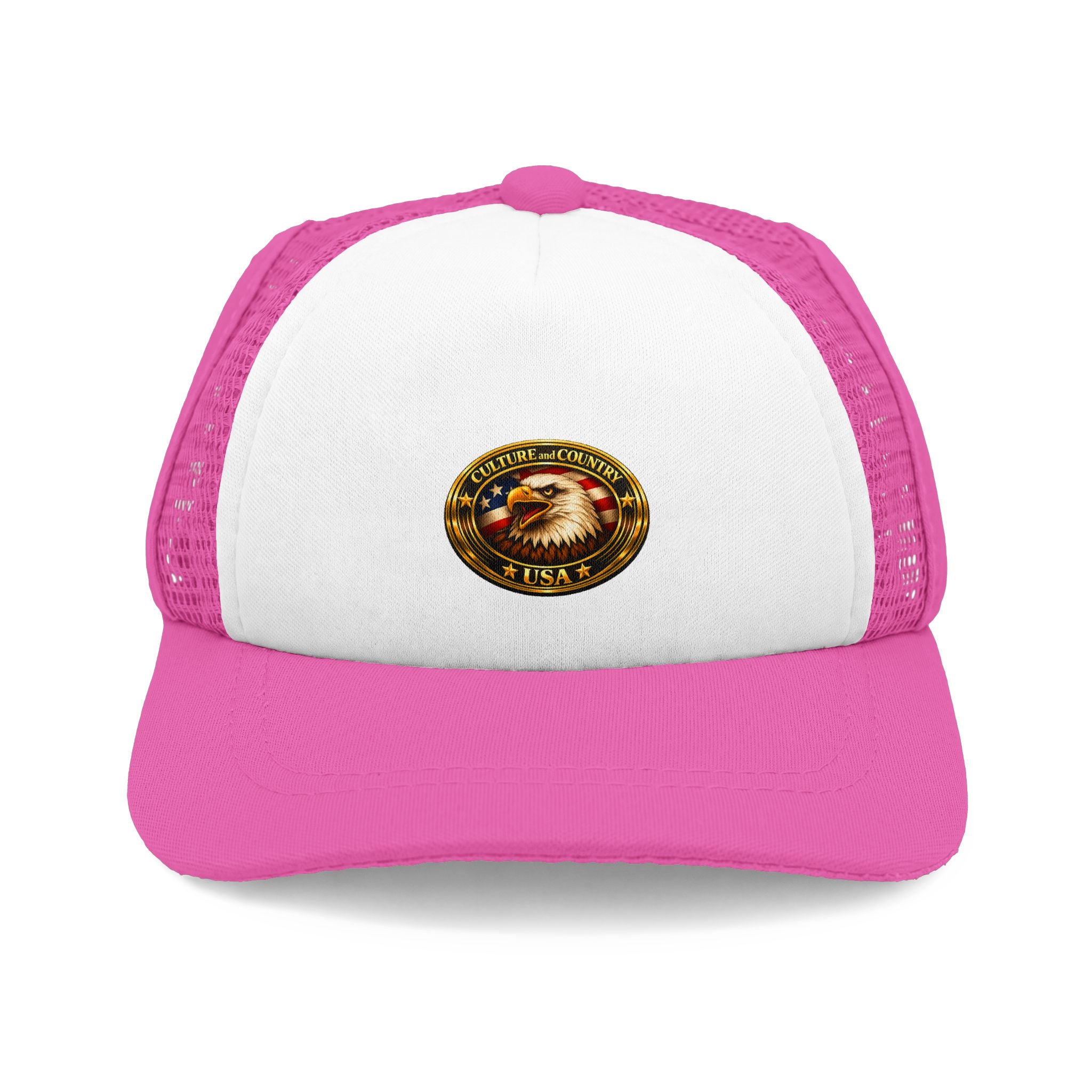CULUSA Dog Trucker Hat - side profile ear hole detail