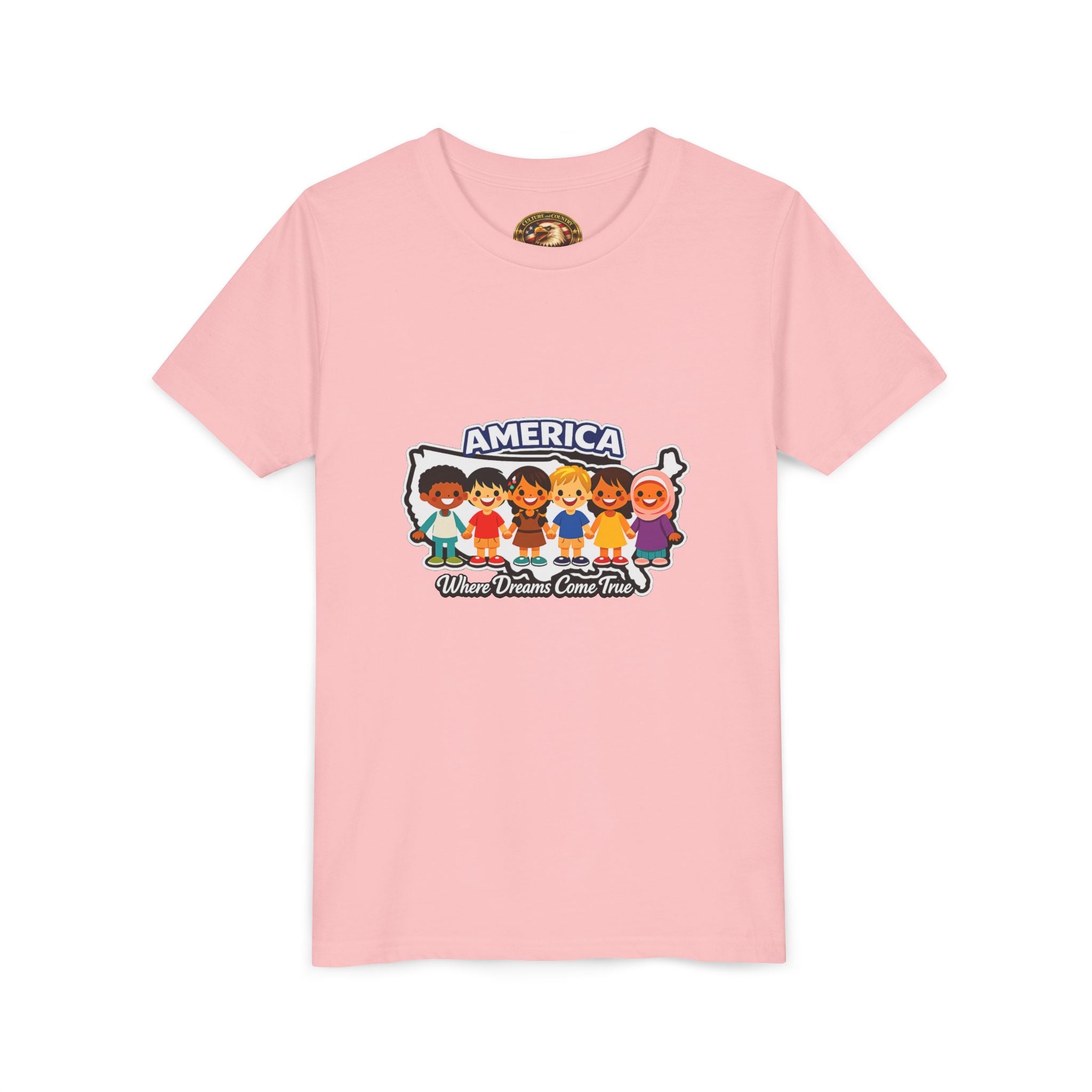 Diverse American Kids T-Shirt - lifestyle wear kids patriotic style
