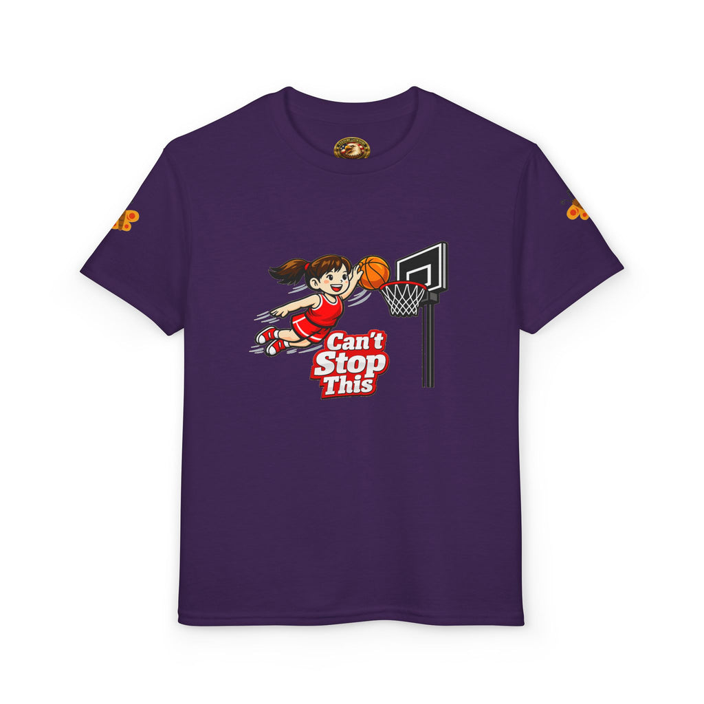 Can't Stop This Girl Youth T-Shirt - white colorway front view