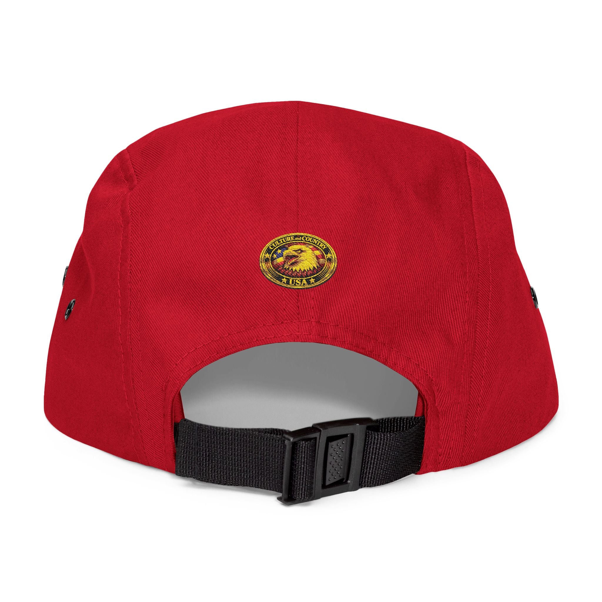CULUSA 5-Panel Cap - side profile adjustable strap view