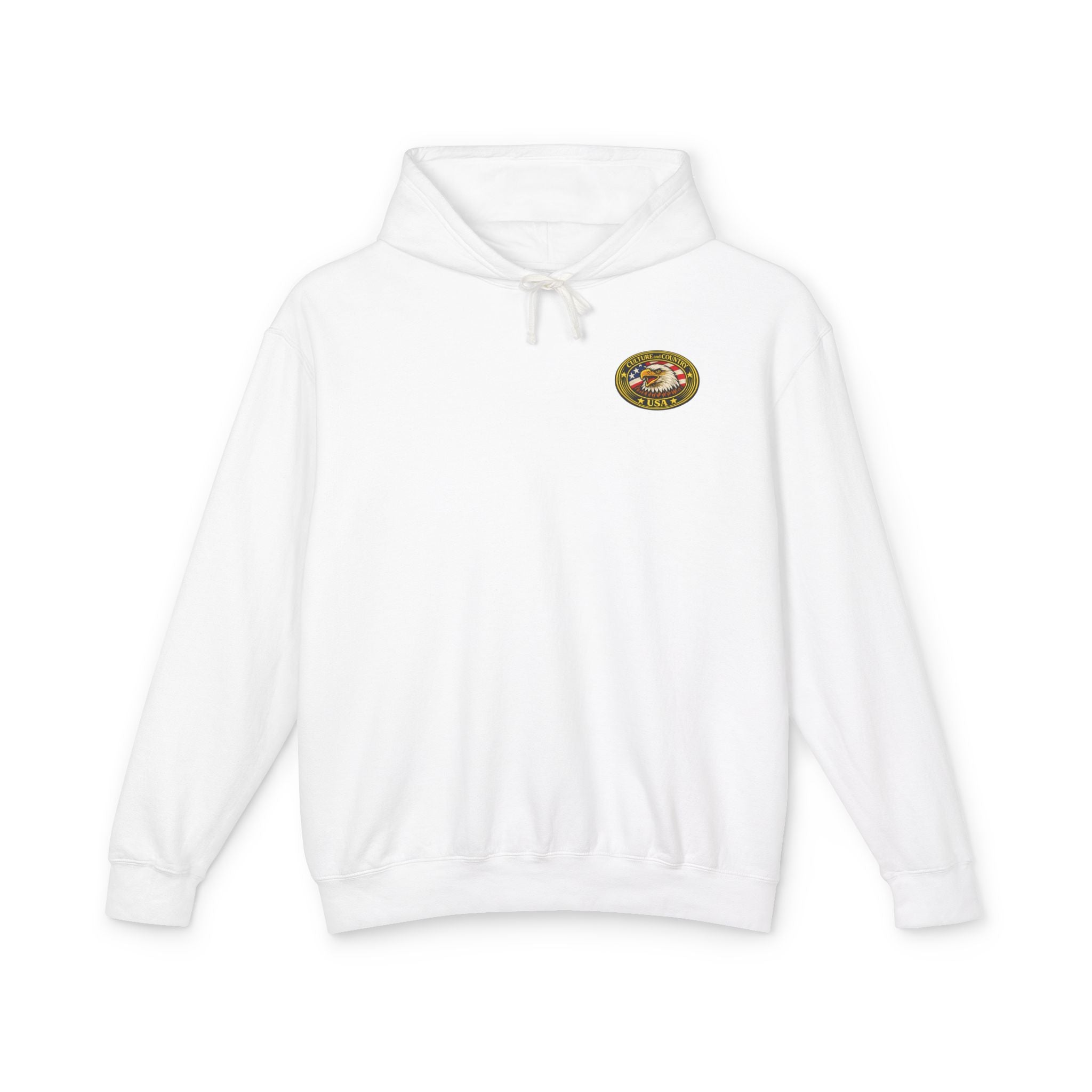 CULUSA Patriotic Eagle USA Flag Hoodie | Eagle on Back 