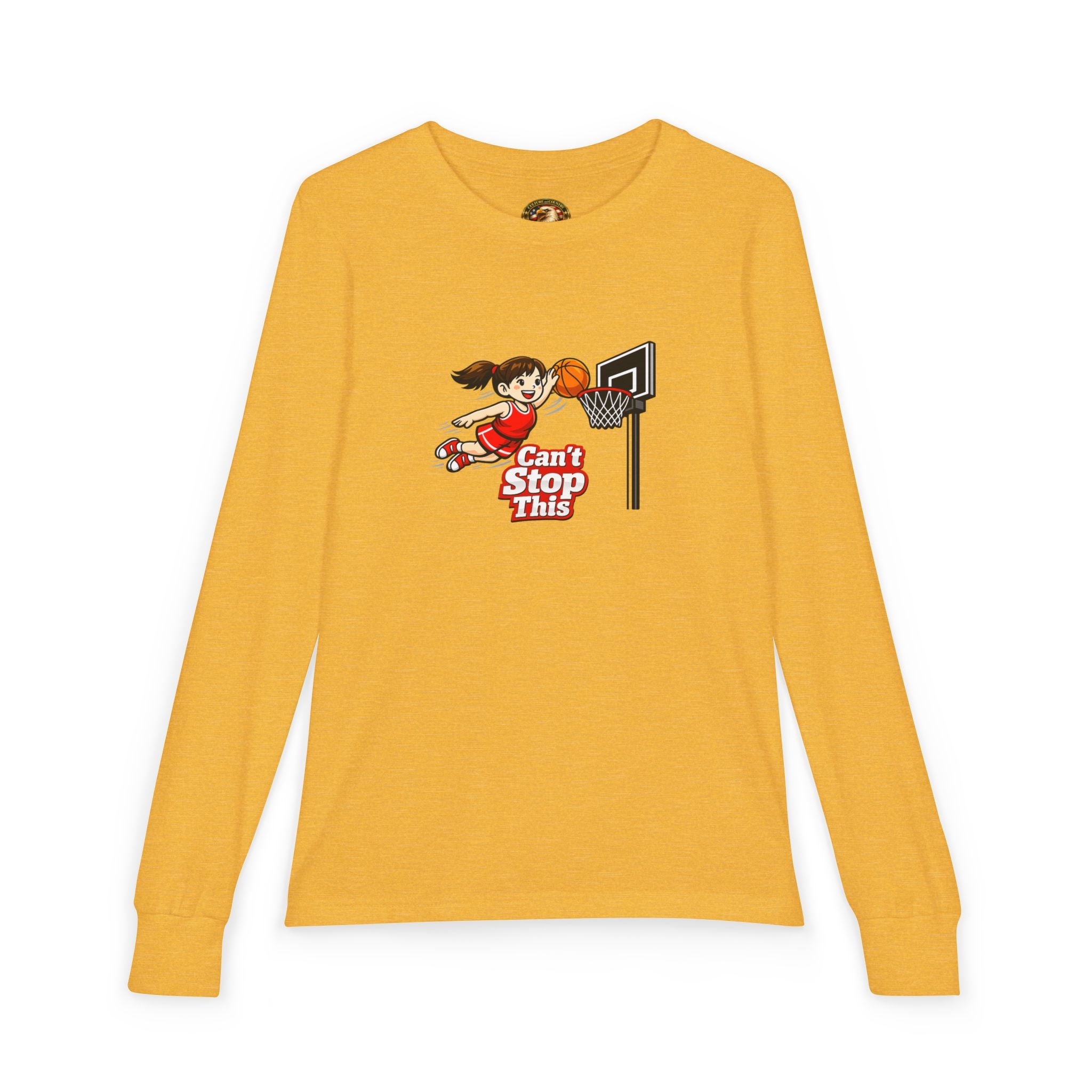 Can't Stop This Girl Long Sleeve - navy colorway front view