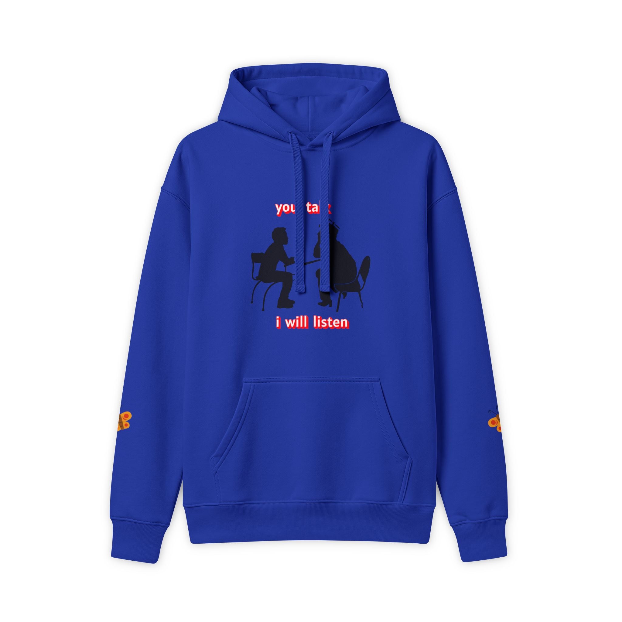Teacher Student Conversation Youth Hoodie - black colorway front view
